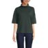 Women's Elbow Sleeve Supima Cotton Relaxed Turtleneck, Front
