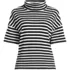 Women's Elbow Sleeve Supima Cotton Relaxed Turtleneck, Front