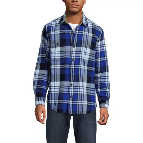 Men's Long Sleeve Authentic Flannel Shirt, Front