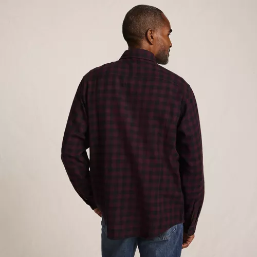Men's Long Sleeve Authentic Flannel Shirt, Back