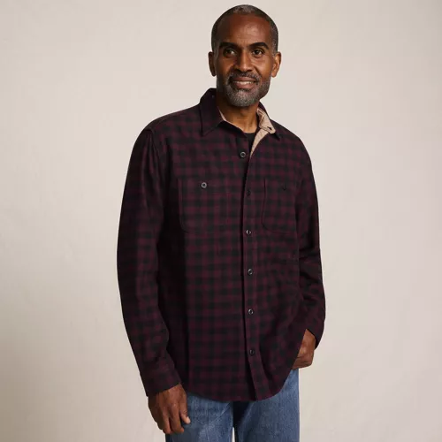Men's Long Sleeve Authentic Flannel Shirt, Front