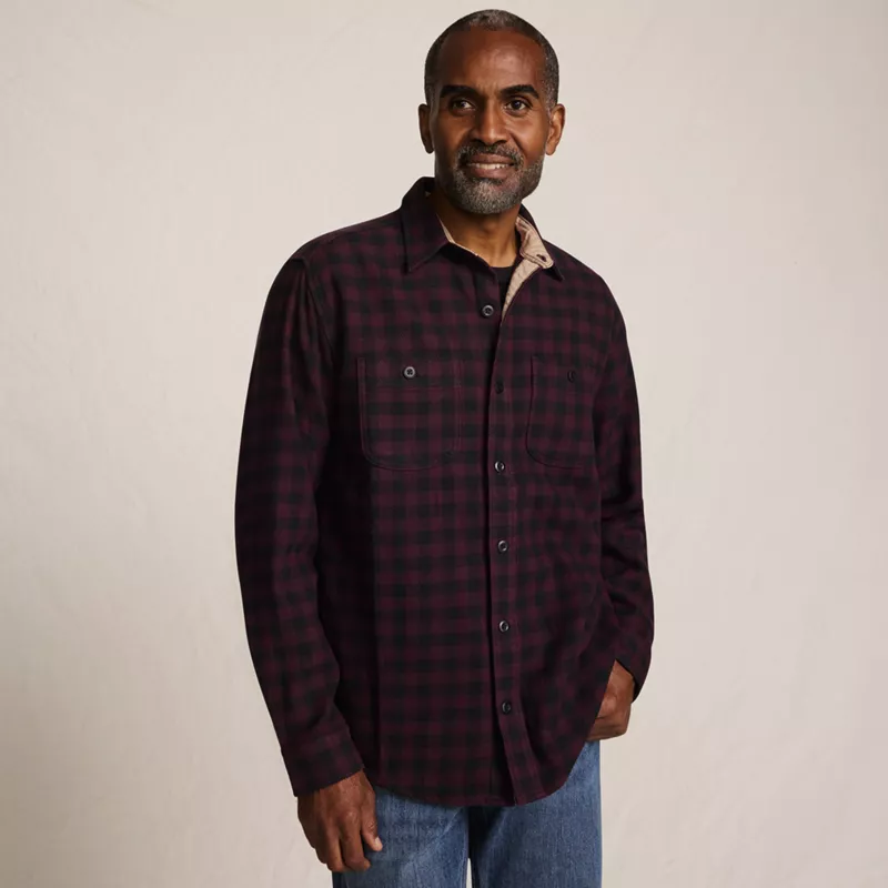 Men's Long Sleeve Authentic Flannel Shirt, Front