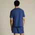 Men's Short Sleeve Knit Jersey Short Sleep Set, Back