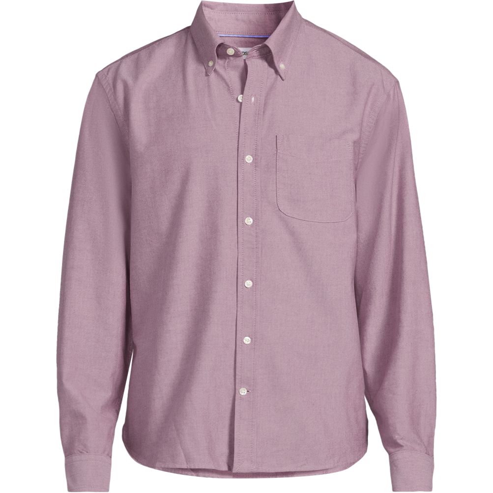 Men's Long Sleeve Easy Fit Sail Rigger Oxford Shirt | Lands' End