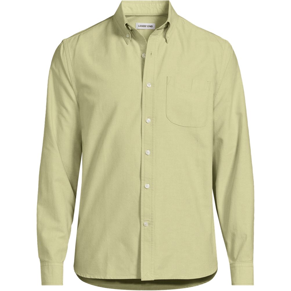 Men's Big Long Sleeve Easy Fit Sail Rigger Oxford Shirt | Lands' End