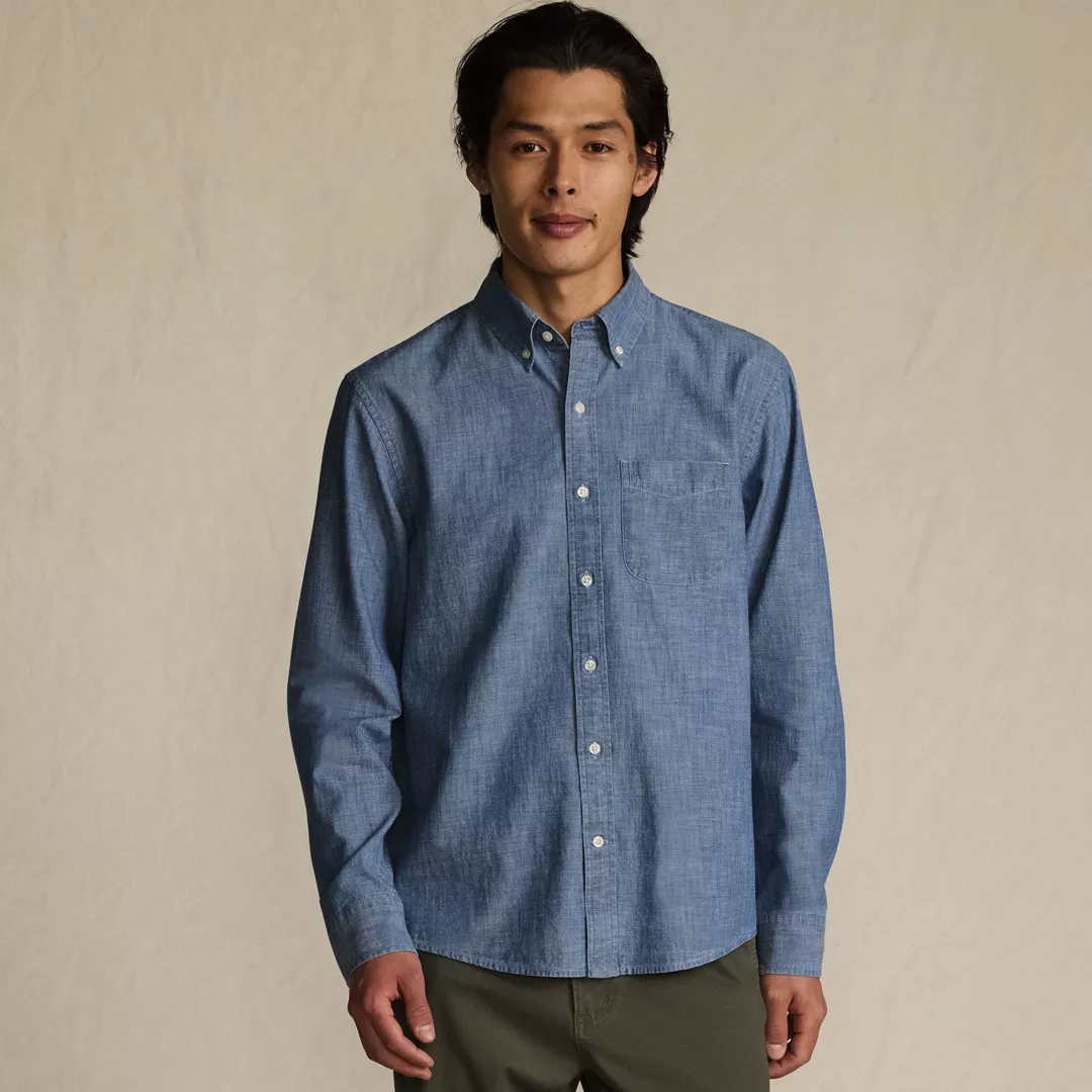 Men's Long Sleeve Chambray Shirt