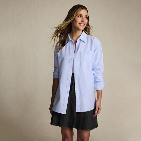 Womens Blue Oxford Shirts & Blouses | Lands' End