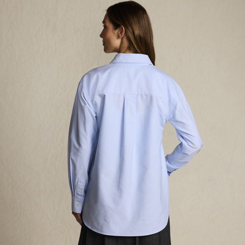 Women's Oversized Oxford Button Front Shirt - image 2
