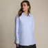 Women's Oversized Oxford Button Front Shirt, Front