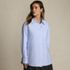 Women's Oversized Oxford Button Front Shirt, Front
