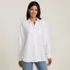 Women's Oversized Oxford Button Front Shirt, Front