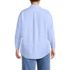 Women's Plus Size Oversized Oxford Button Front Shirt, Back