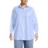 Women's Plus Size Oversized Oxford Button Front Shirt, Front