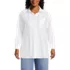 Women's Plus Size Oversized Oxford Button Front Shirt, Front