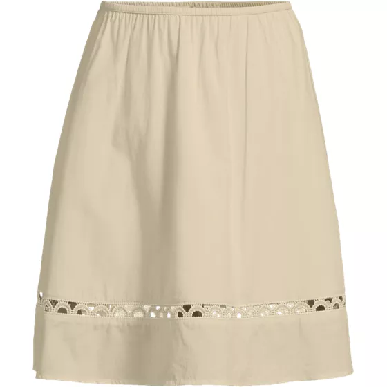 Women's Voile Ladder Trim Above the Knee Skirt - primary