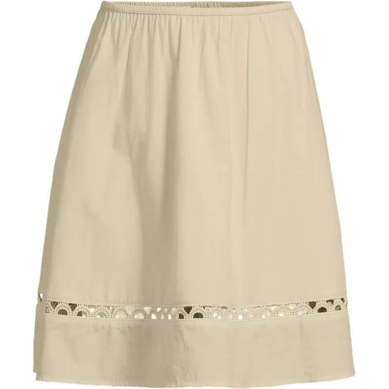 Women's Voile Ladder Trim Above the Knee Skirt, Front