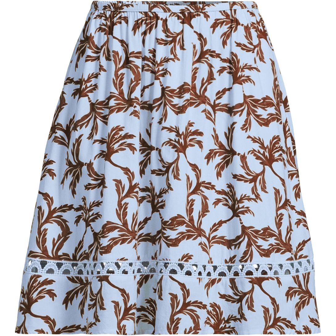 Women's Voile Ladder Trim Above the Knee Skirt