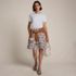 Women's Voile Ladder Trim Mini Skirt, alternative image
