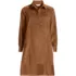 Women's Wide Wale Cord Popover Long Sleeve Shirt Dress, Front