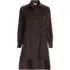 Women's Wide Wale Cord Popover Long Sleeve Shirt Dress, Front