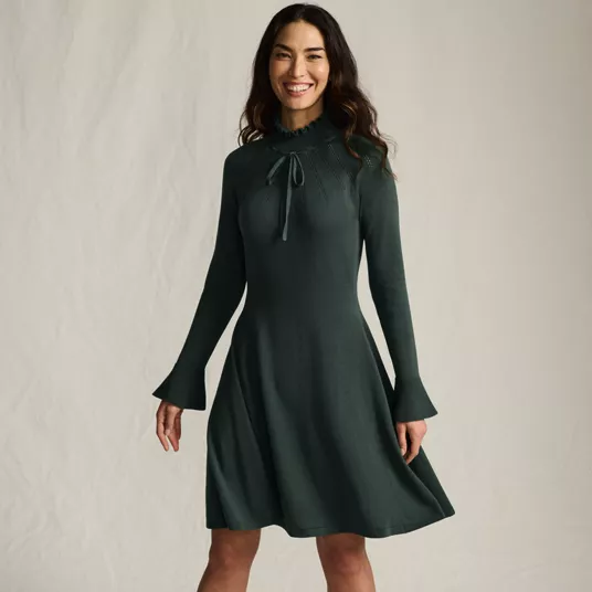 sachin and babi light blue dress Cold Shoulder Sweater Dress Green Snowflake main image 1