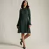 Women's Fine Gauge Cotton Fit and Flare Sweater Dress, Front