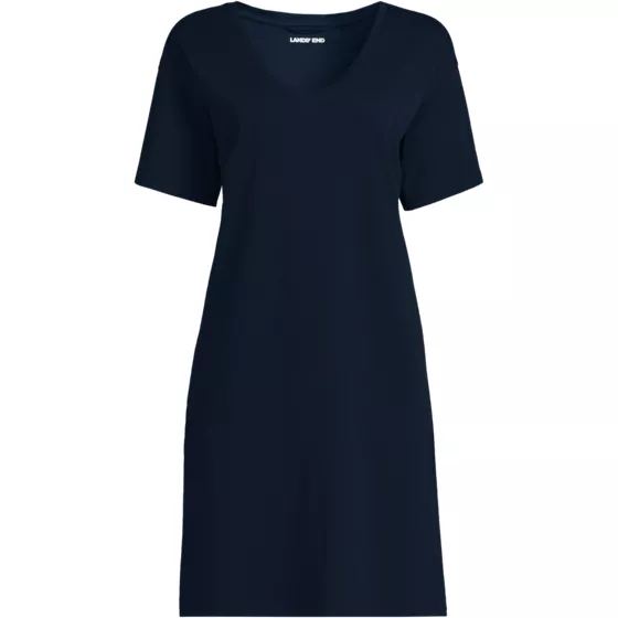 Women's Cotton Interlock Relaxed Above the Knee Nightgown - primary