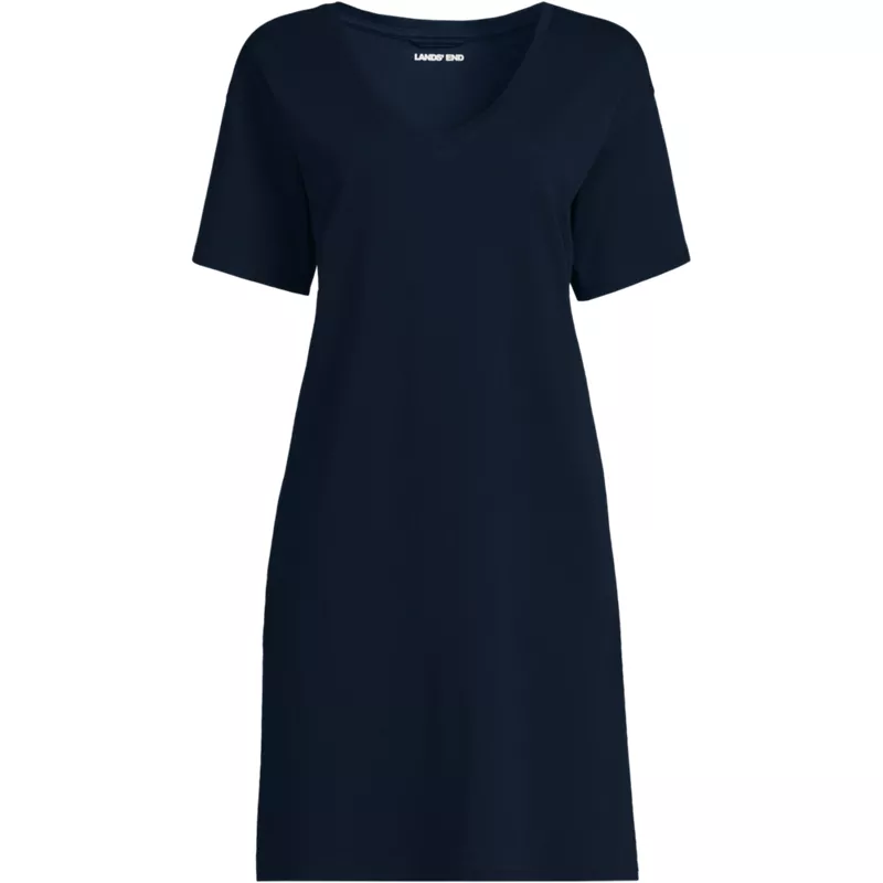 Women's Cotton Interlock Relaxed Above the Knee Nightgown, Front