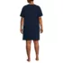 Women's Plus Size Cotton Interlock Relaxed Above the Knee Nightgown, Back