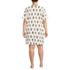 Women's Plus Size Interlock Above the Knee Nightgown, Back