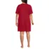 Women's Plus Size Cotton Interlock Relaxed Above the Knee Nightgown, Back