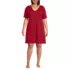 Women's Plus Size Cotton Interlock Relaxed Above the Knee Nightgown, Front