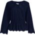 Women's Embroidered Poplin Long Sleeve Blouse, Front