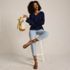 Women's Embroidered Poplin Long Sleeve Blouse, alternative image