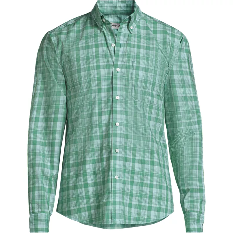 Men's Tall Long Sleeve Easy Fit Poplin Shirt, Front