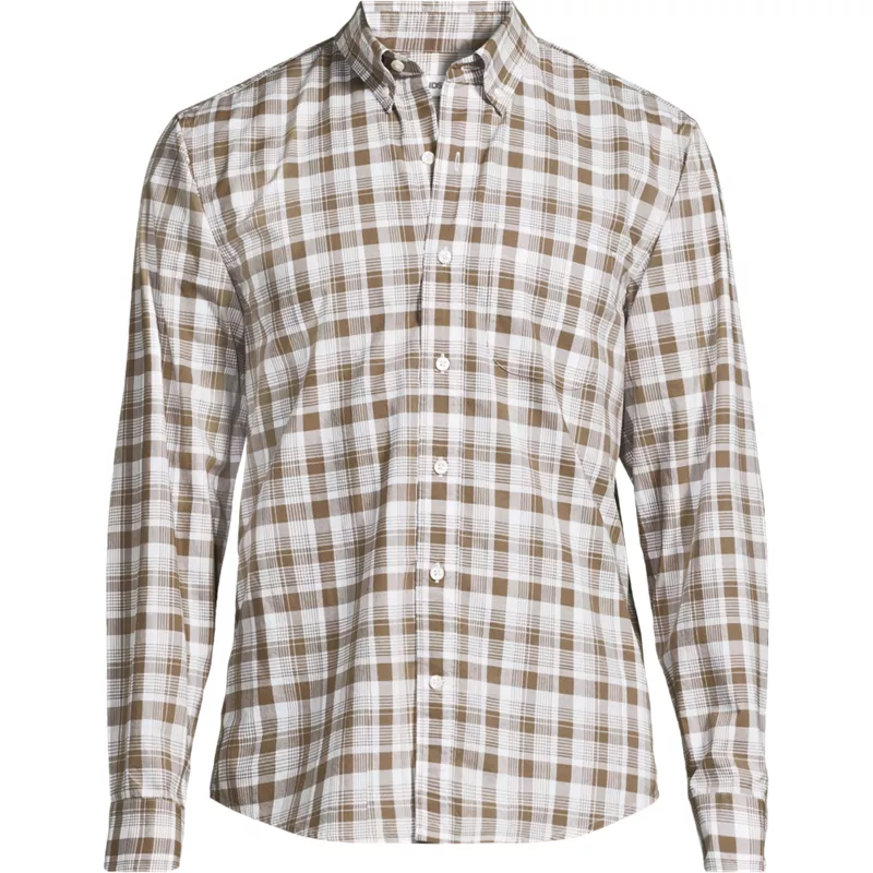 Men's Long Sleeve Easy Poplin Shirt, Front