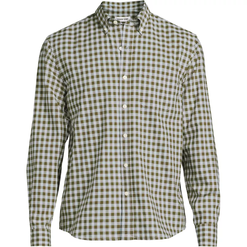 Men's Tall Long Sleeve Easy Fit Poplin Shirt, Front