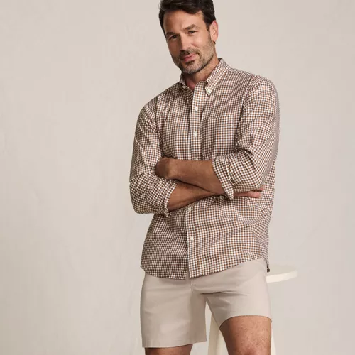 Men's Long Sleeve Pattern Poplin Shirt, alternative image