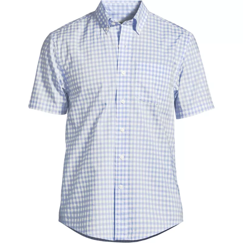 Men's Short Sleeve Poplin Shirt, Front