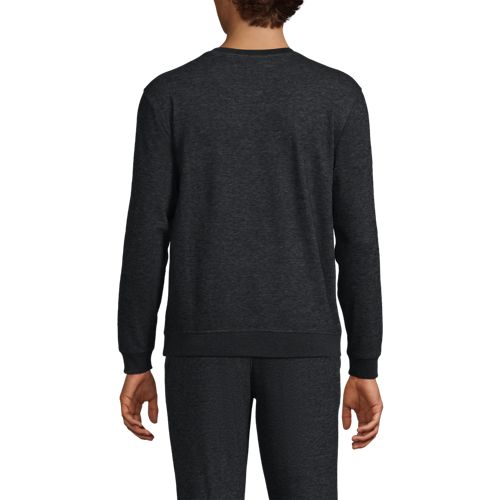 Men's Long Sleeve Brush Back Crew, Back