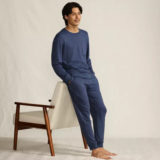 Men's Long Sleeve Brush Back Crew - primary