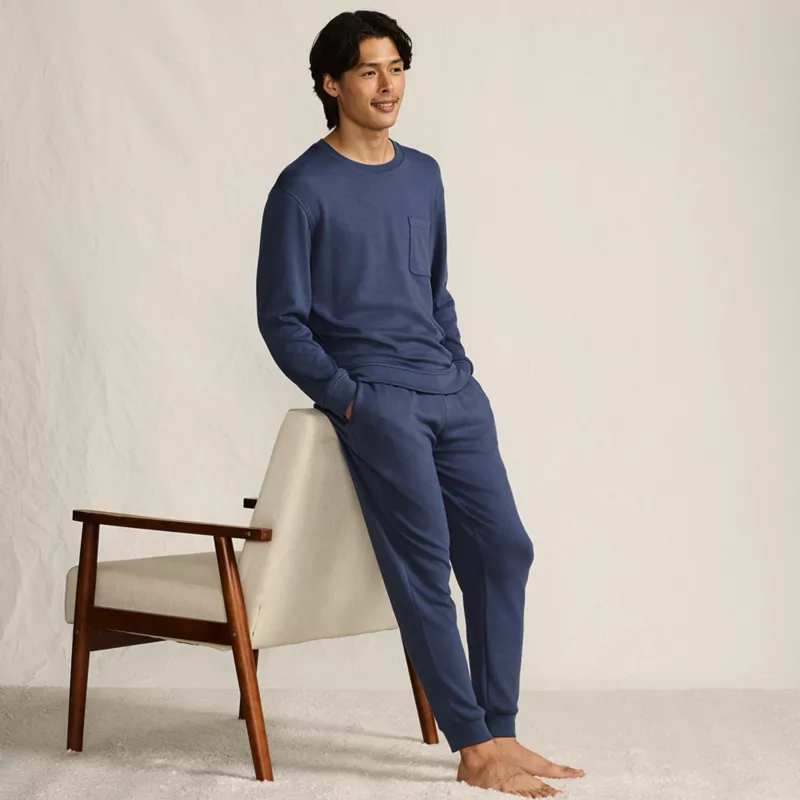 Men's Long Sleeve Brush Back Crew, alternative image