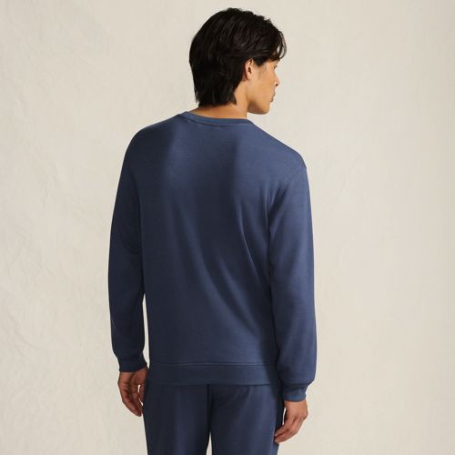 Men's Long Sleeve Brush Back Crew, Back
