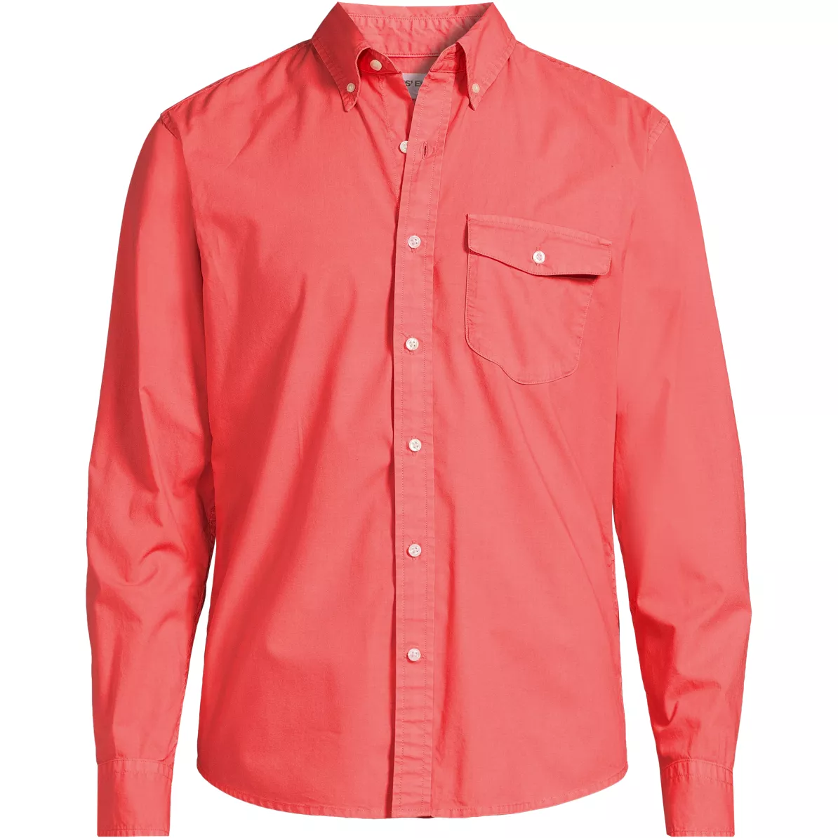 Men's Long Sleeve Solid Poplin Shirt