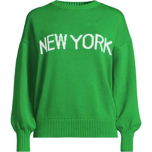 Women's Cotton Drifter Novelty Jacquard Crew Neck Sweater - image 4