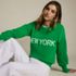Women's Cotton Drifter Novelty Jacquard Crew Neck Sweater, alternative image