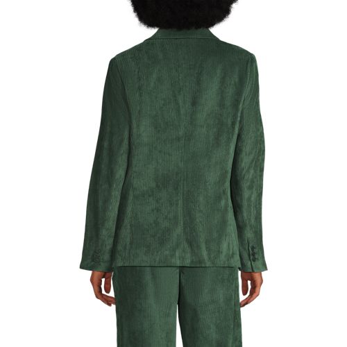  Lands' End Stretchcord-blazer, Damen, Größe:34 Regular, Grün, Polyester/nylon/polyester-mischung, By Lands' End 