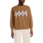 Women's Cotton Drifter Argyle Crew Neck Sweater