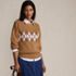 Women's Cotton Drifter Argyle Crew Neck Sweater, alternative image