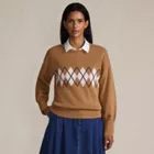 Women's Cotton Drifter Argyle Crew Neck Sweater